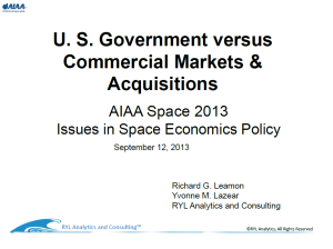 Govt vs Coml - Leamon & Lazear Space 2013 AIAA 2013-5490